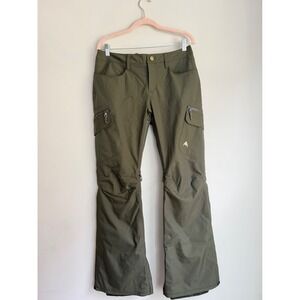 Burton Gloria Insulated Snowboard Pants Forest Green Womens Medium  Slim Fit